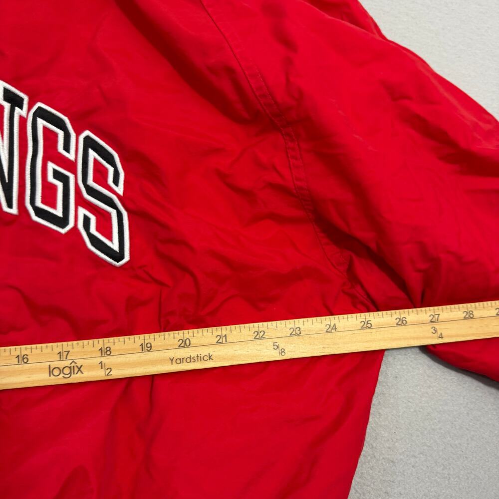 Vintage Detroit Red Wings Windbreaker Pullover Men's Large Red NHL Hockey 90s - Picture 8 of 9